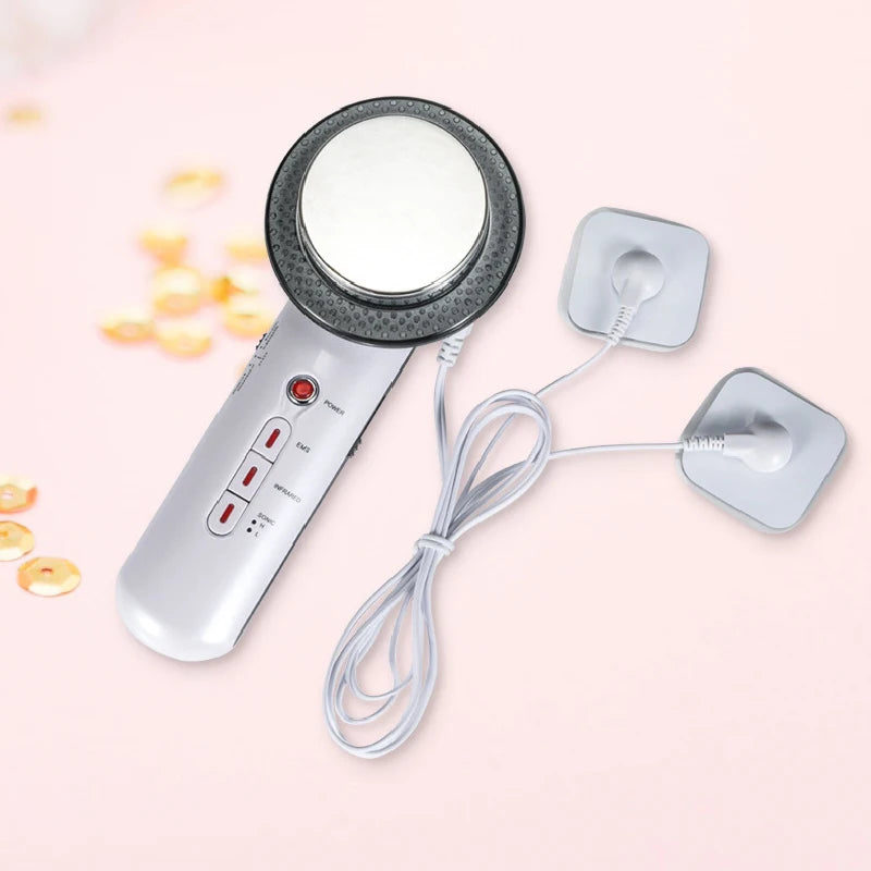Aparelho ultrassônico 3 em 1 - Massagem, lifting facial e cavitação
