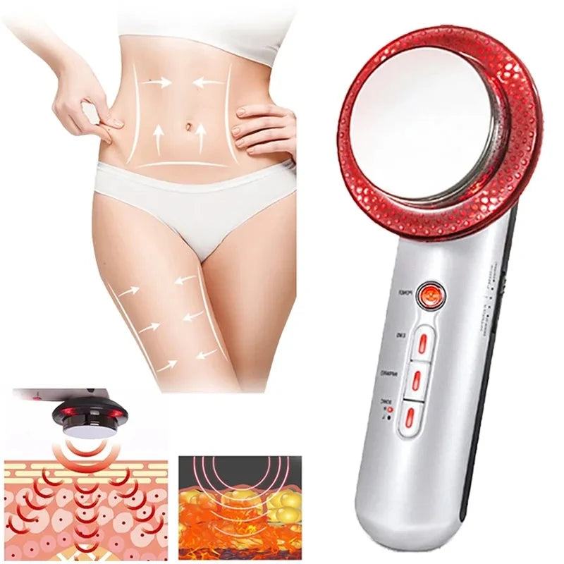 Aparelho ultrassônico 3 em 1 - Massagem, lifting facial e cavitação
