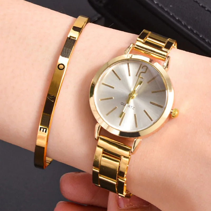 Relógio de pulso + pulseira grátis