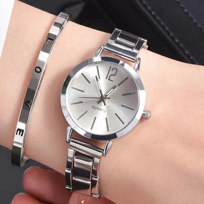 Relógio de pulso + pulseira grátis